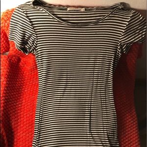 Dark Green with White Mini stripped summer dress